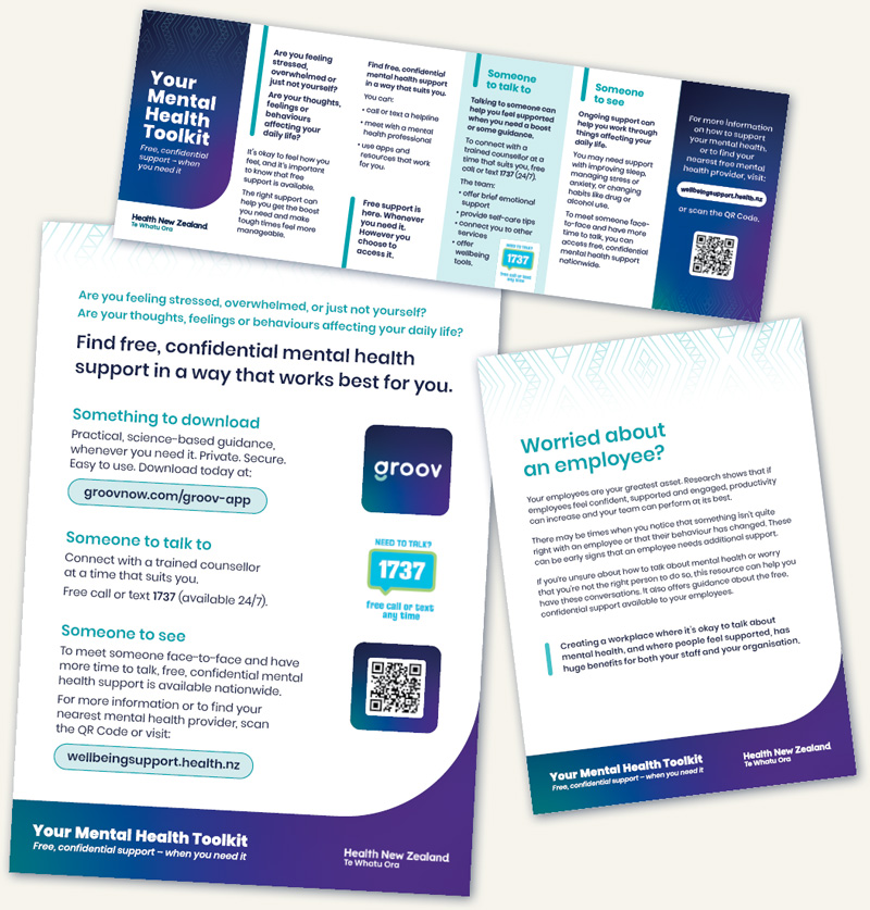 A photo showing the various types of toolkit publications